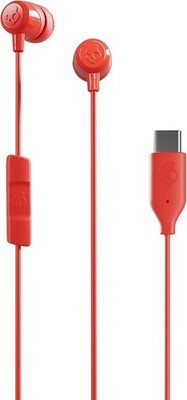 Skullcandy Jib Earbuds Red USB-C Wired Noise Isolating Fit In-Line Microphone