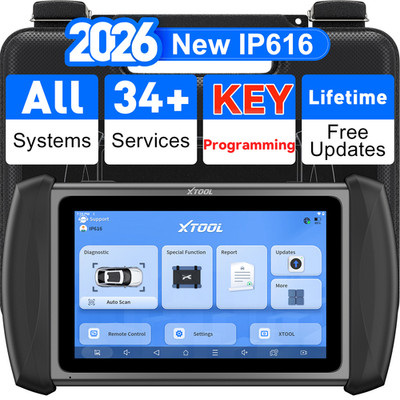 2026 XTOOL IP616 V2.0 OBD2 Car All System Scanner Diagnostic Tool Key Programmer