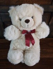 A A Teddy Bear Plush Classic Vintage Stuffed Animal Toy Vtg Soft 13" Beige Tan