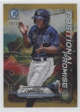 2021 Bowman Positional Promise Gold Refractor 50/50 Xavier Edwards #POS-XE hg6