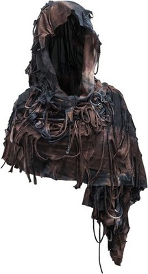 Wrap Dune Wasteland Hooded Shawl With Viking Brooch | Cowl Scarf Style-c 
