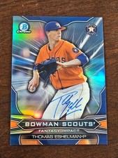 2015 Bowman Chrome THOMAS ESHELMAN Astros In-Person Signed Autographed AUTO