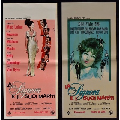 Lotto Poster Die Lady E I Seine Ehemänner Paul Newman Mitchum Gene KELLY B36