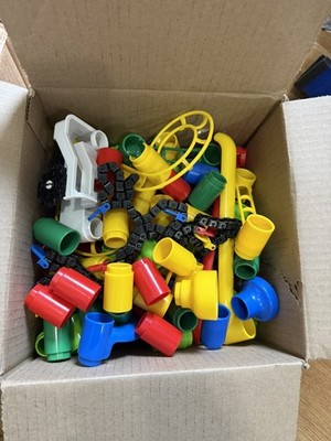 Used box Marble Genius Marble Run Set - 75 random Pieces  Ages 3-99