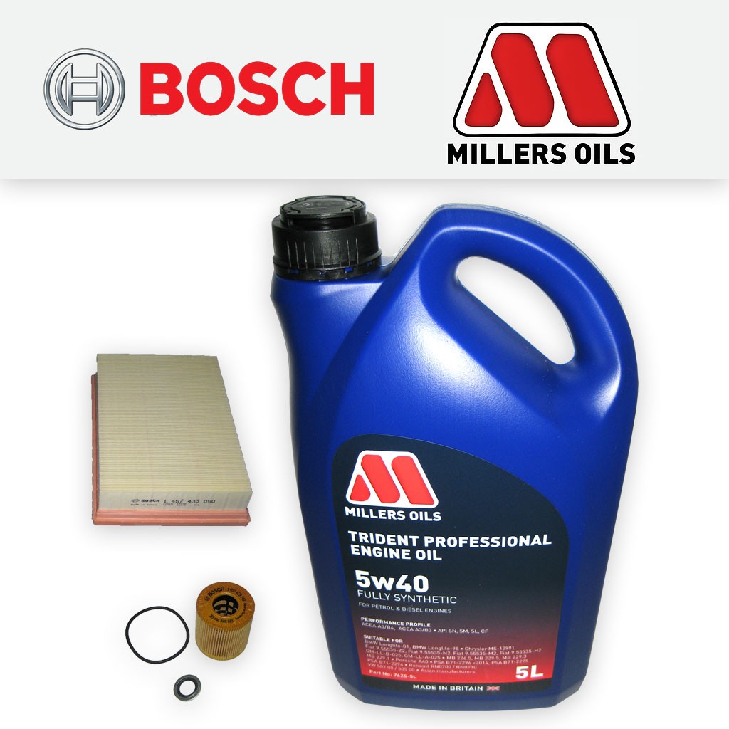 SERVICE KIT for PEUGEOT 307 1.4 8V PETROL OIL AIR FILTERS +5w40 OIL (2004-2008)