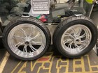 Pair Custom Mag Wheels Manhatten Tires 3x16 3x18 Harley Touring Softail Chopper