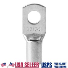 100Pcs Copper Lug Ring Terminals Cable Electrical Wire Crimp Connectors SC16-6
