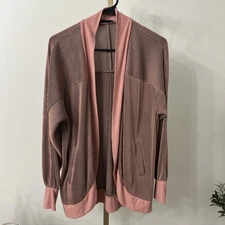 Doe & Rae Women's Blazer Size L Brown/Pink