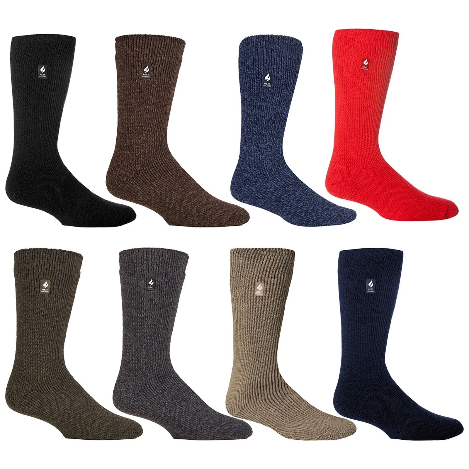 Mens 2.3 tog Thermal Socks by Heat Holders , Fleece Insulated Fluffy Inner Socks