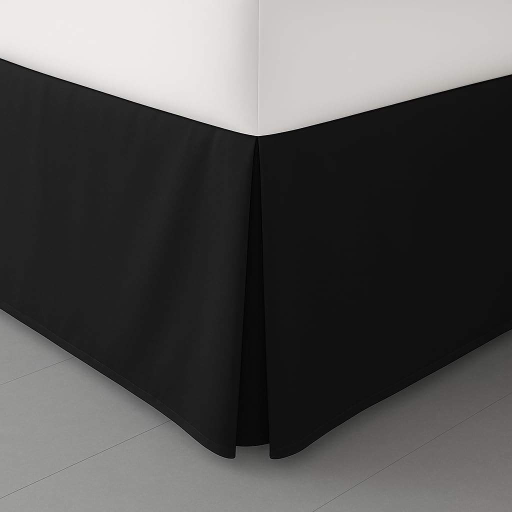 Lux Decor Collection Bed Skirt-Easy Fit King Skirt 14 Inch Tailored