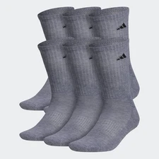 adidas men Athletic Cushioned Crew Socks 6 Pairs