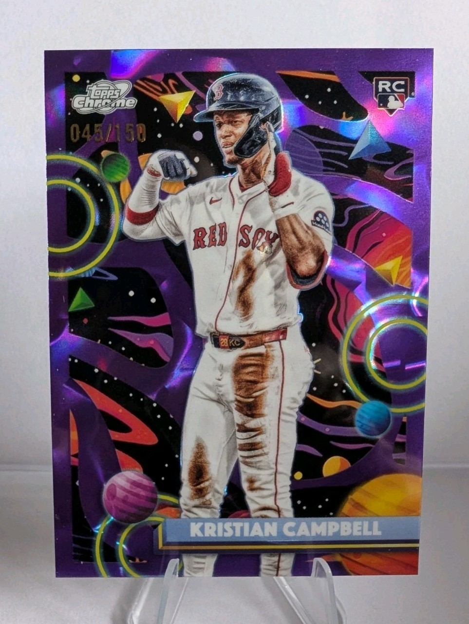 Kristian Campbell RC 2025 Topps Cosmic Chrome #47 Purple Nebula /150 Red Sox