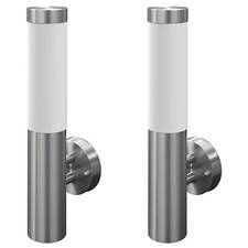 2 Stainless Steel Waterproof Wall Garen Lights vidaXL