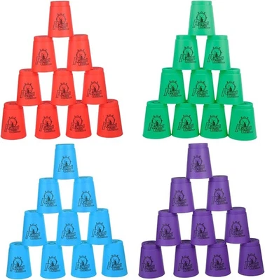 yeesport 48tlg Sport Stapelbecher Set Kinder Erwachsene Stack Cups Training Neu