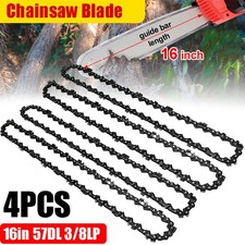 4X 16 Inch Chainsaw Saw Chain Blade Pitch 3/8LP 0.050 Gauge 57DL Drive Links