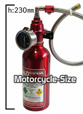 Japan Small Size Display Dummy Nitrous Style Bottle Motorcycle Custom Decor Red