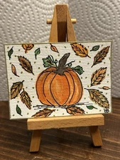 ACEO original painting Watercolor “ Fall Into Fall” Art