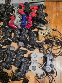 HUGE LOT of Various PlayStation Consoles and Controllers Parts Or Repair As-Is