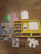 Hama Beads Set x5 Pegboards Beads Inspiration Sheet & 12 Stands