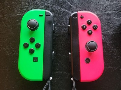 Original Nintendo Joy-Con Controller 2er Set- Neon Green/Neon Pink - Gebraucht