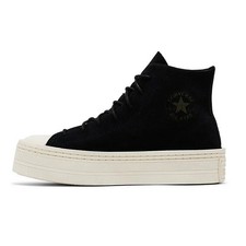 Converse Chuck Taylor Womens Size 5 Modern Lift Platform Black Suede Shoes NWOT