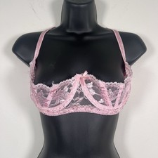 Vintage Empire Intimates Open Tip Bra Lace Half Cup Size 42 Retro Lingerie