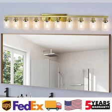 65" 10 Lights Modern Vanity Light Bathroom ForMirror LED Wall Lamp Fixture Gold