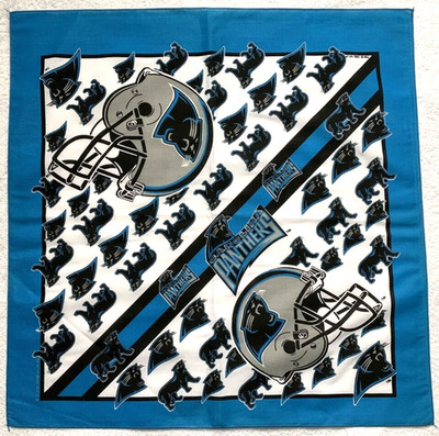 Carolina Panthers Bandana NFL Branded Made in USA 100% Cotton