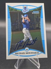 2008 Bowman Chrome Michael Moustakas Rookie Autograph RC #BCP112 Royals 