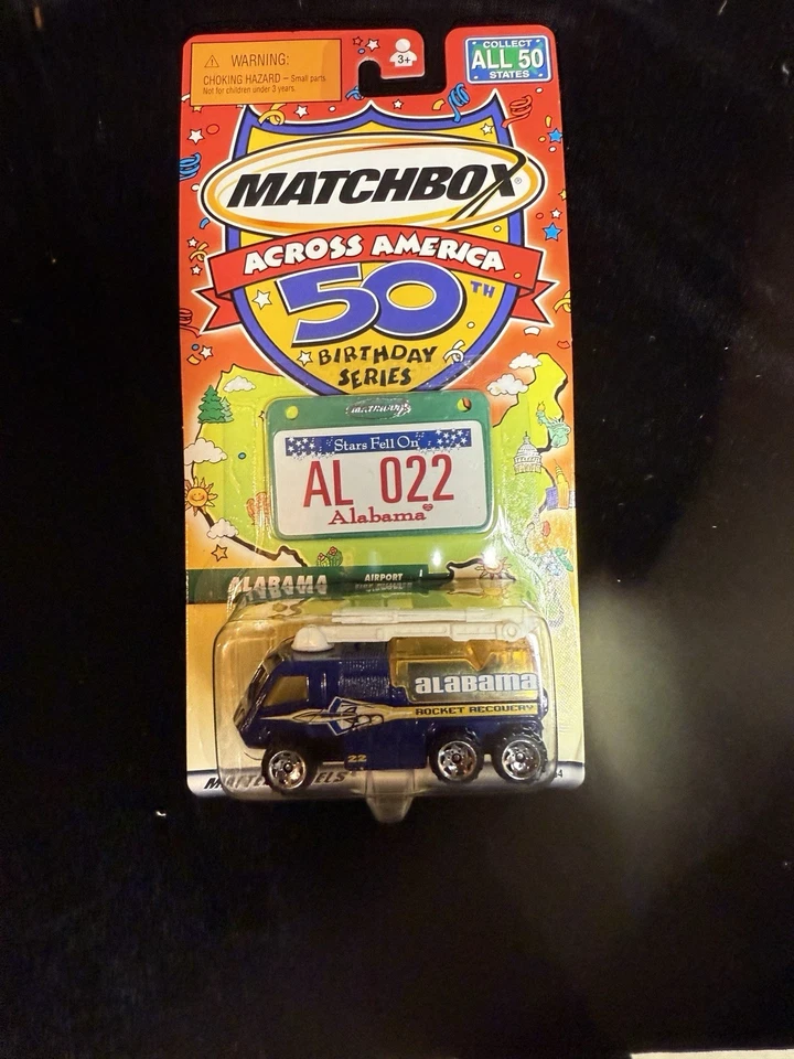 2001 Matchbox Across America 50th Birthday Alabama Airport Fire Rocket NEW - Image 2 of 4