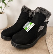 Women s Black Ankle Bootie Boots Round Toe Fa...