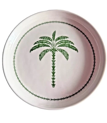 Brooks Brothers Green Palm Trees Melamine 8.5 Inch Salad Plates Set Of 4