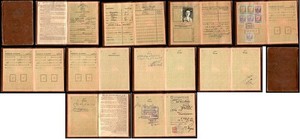 A unique Persian Document Jewish refugee from Romania WWII Israel Jew Stamps