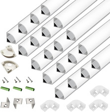 20-Pack 3.3FT 1Meter V Shape LED Strip Aluminum Channel Diffuser System, Extrude