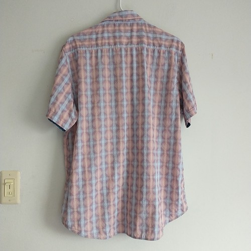 Camisa Robert Graham Para Hombres XL/L*Multicolor Cuadros Geométricos Botón Borde en Contraste - Imagen 7 de 10