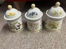 Vintage Dunoon Stoneware Storage Jars Nature Trail