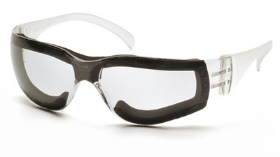 Pyramex S4110STFP Intruder Safety Glasses Foam Padding w/Clr A/Fog Lens (1 Pair)