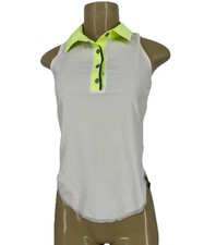 ivivva by lululemon Size 10 Girl Kids Sleeveless Polo T-shirt Top Active S150