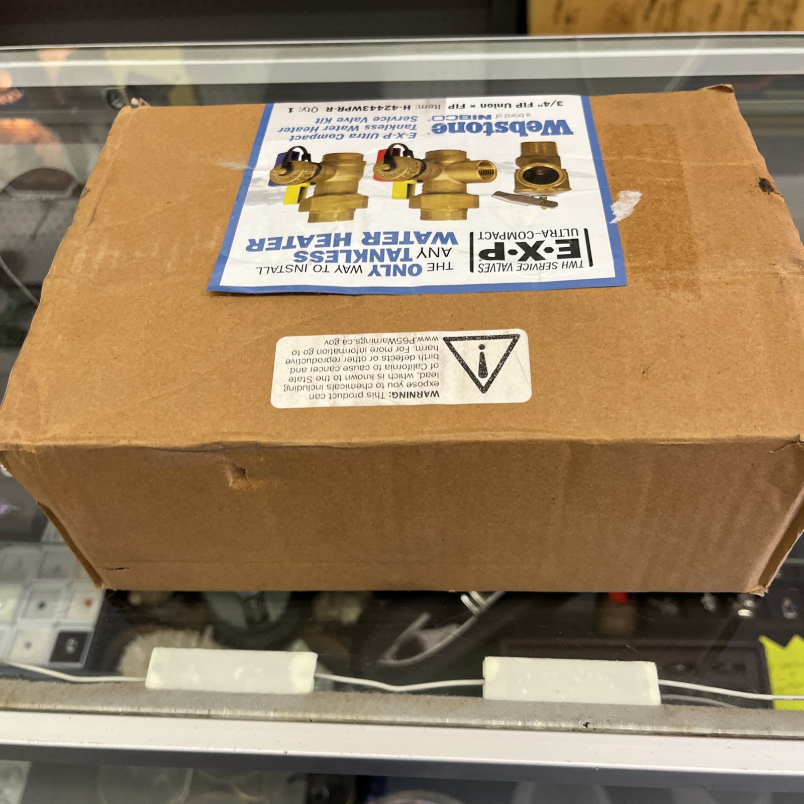 Webstone H-42443WPR-R 3/4 in EXP Tankless Water Heater Service Valve Kit FIP NEW