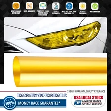 Golden yellow Headlight Protection Film Tail light Fog Side Marker Vinyl Wrap