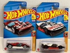 HOT WHEELS CYBER SPEEDER X2. 2022 WHITE & 2022 RED. ON CARD