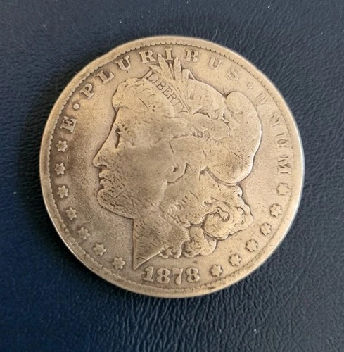 1878 CC MORGAN DOLLAR KEY DATE FIRST YEAR 90% SILVER VERY RARE CARSON CITY COIN!