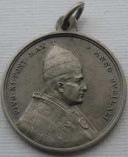 Pope Pius XI / Holy Year of 1925 Medal 33mm 12.82g, Nice Grade