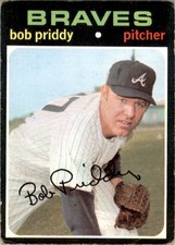 1971 TOPPS BOB PRIDDY ATLANTA BRAVES #147 VG/EX