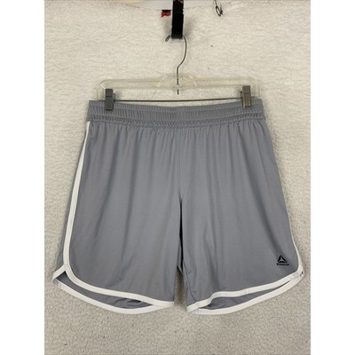 Reebok Gray S Shorts Men Lightweight Activewear Drawstring Running Jogging