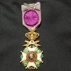 W10/5/26 (REF38079) Beautiful Officer Medal ORDER OF LEOPOLD BELGIAN MEDAL