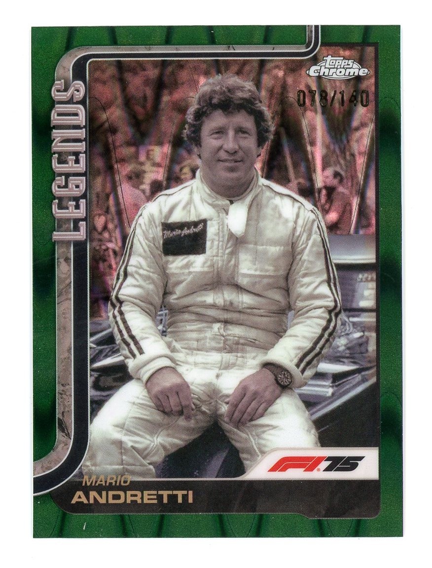 2025 Topps Chrome Formula 1 Forest Green RayWave /140 Mario