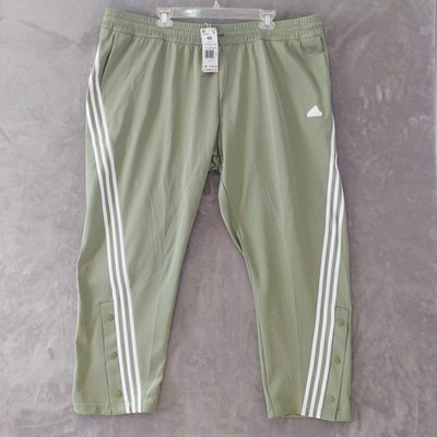 Adidas Multi-Sport 3-Stripes Pants Women's Size 4X Green Workout Walking NEW!