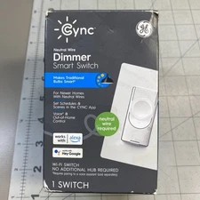 GE GE 48717 C-Start Wi-Fi Smart Switch- White No Neutral Wire NEW IN BOX, Alexa
