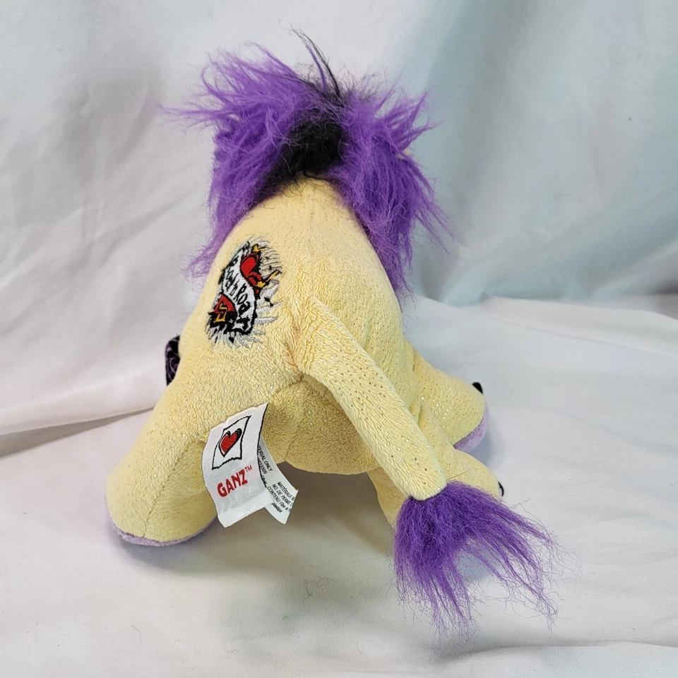 Webkinz Rockerz Lion Rock 'n Roar 8" Beanbag Plush Yellow & Purple No Code - Image 4 of 4